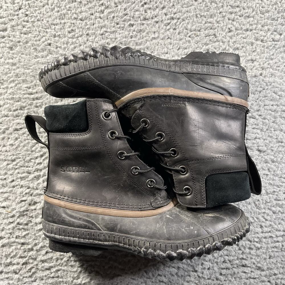 Sorel Cheyanne II Mens 9.5 Black Waterproof Insulated Duck Snow Boots NM1704